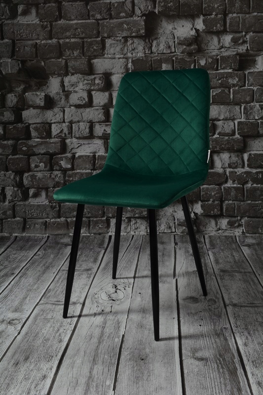 Krzesło Dankor Design Vita welur zieleń butelkowa Głębokość mebla 52.5 cm