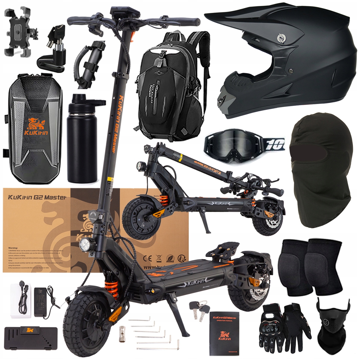 Kukirin G2 Master elektrické vozidlo 2000W 52V 20.8AH 70KM 60KM/H +Dárek