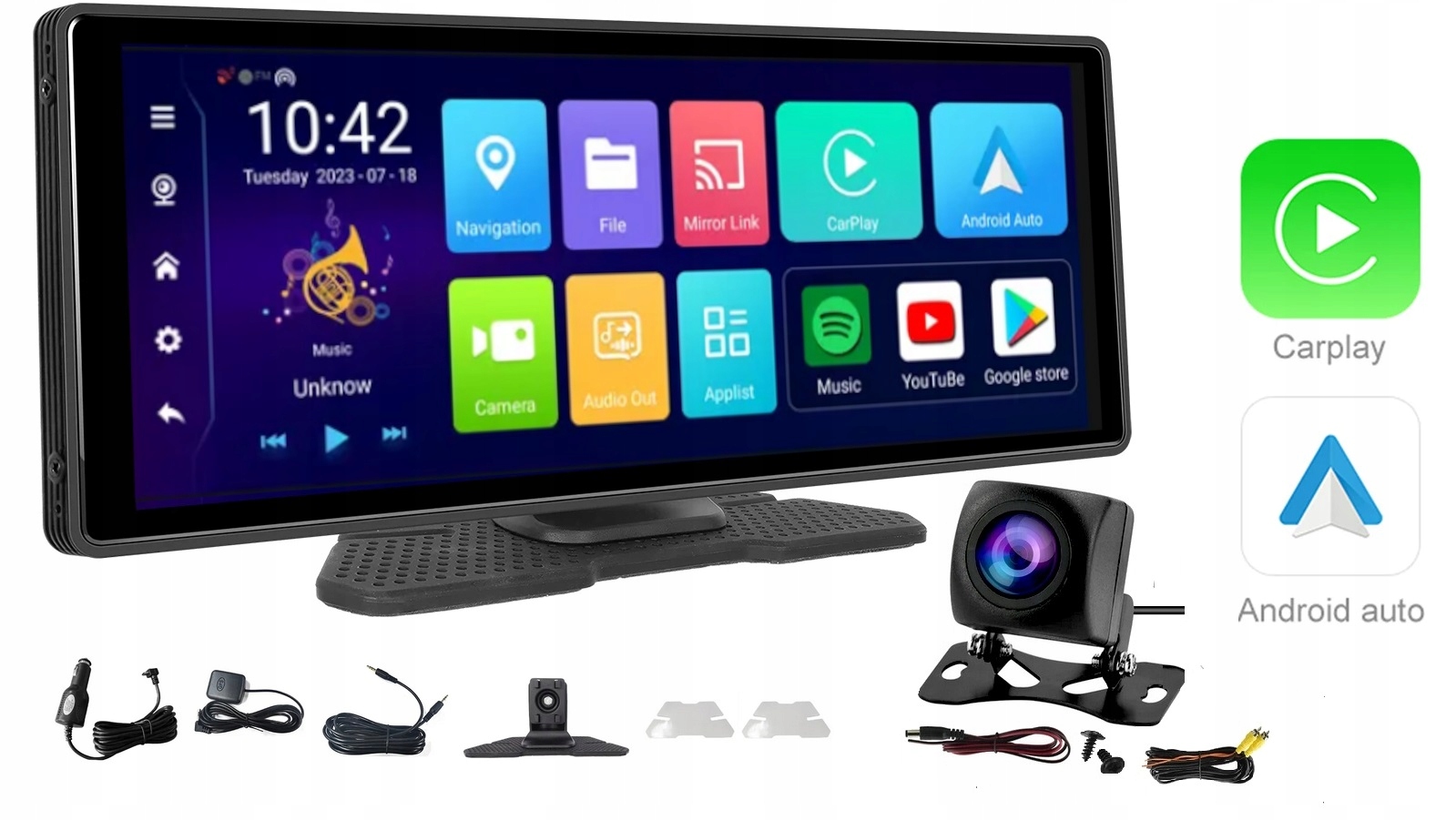 Navigácia Andrioid 13 S Cúvacou Kamerou Android Auto Carplay Usb Wifi 4/64GB
