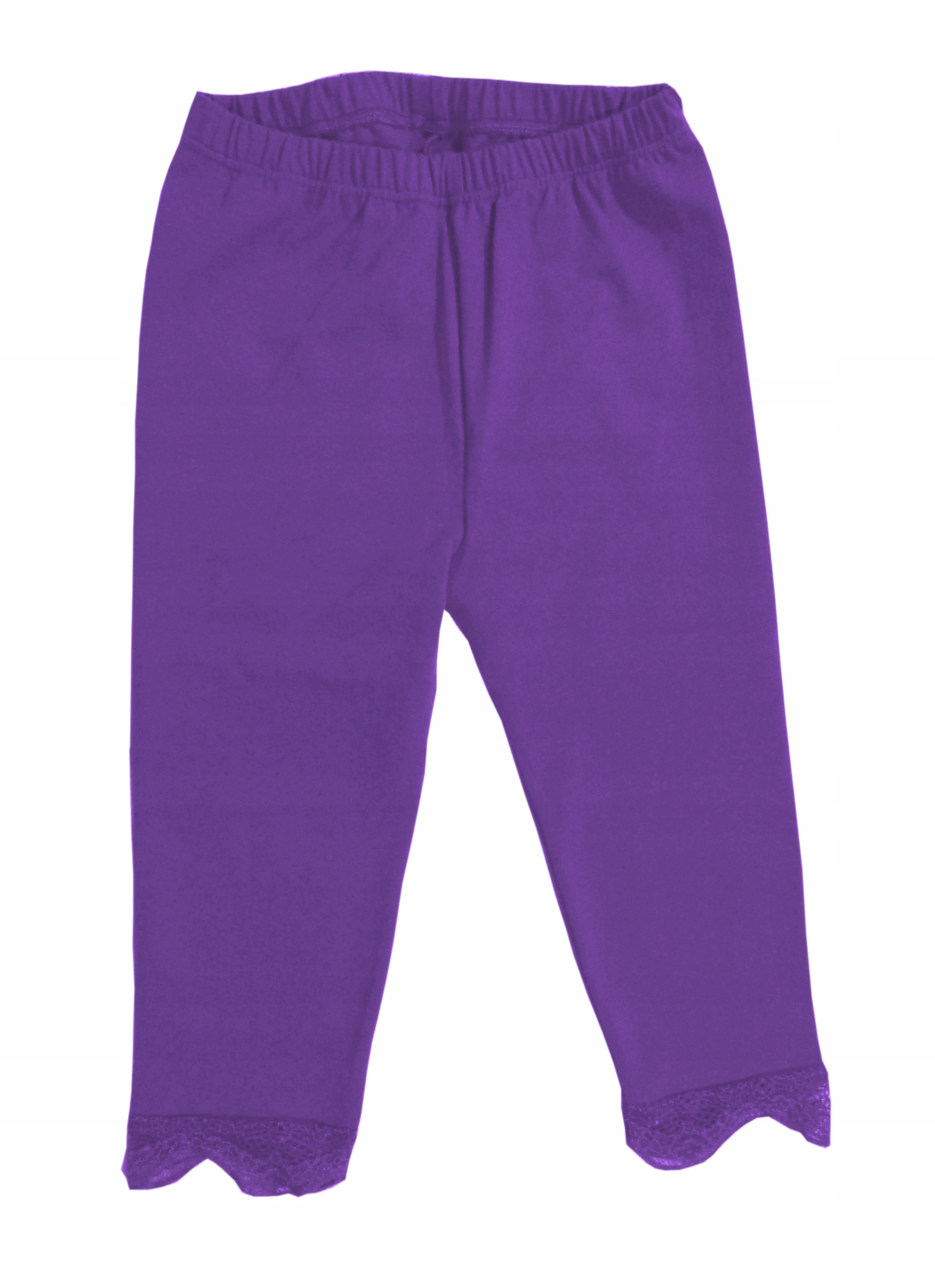 

Legginsy getry 3/4 z koronką bawełniane 146 fiolet