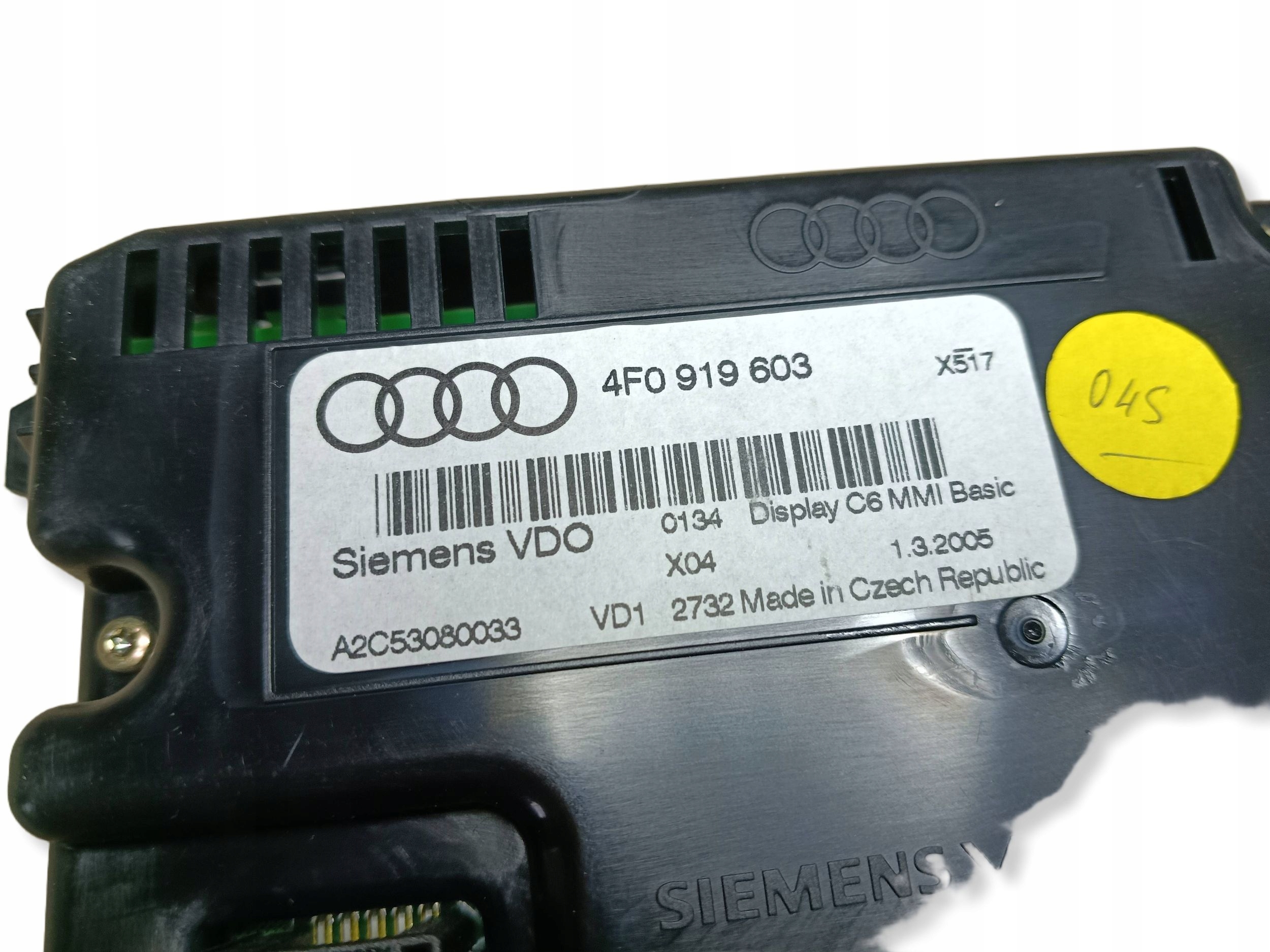 display ľavá strana Audi A6 S6 C6 4F 4F0919603