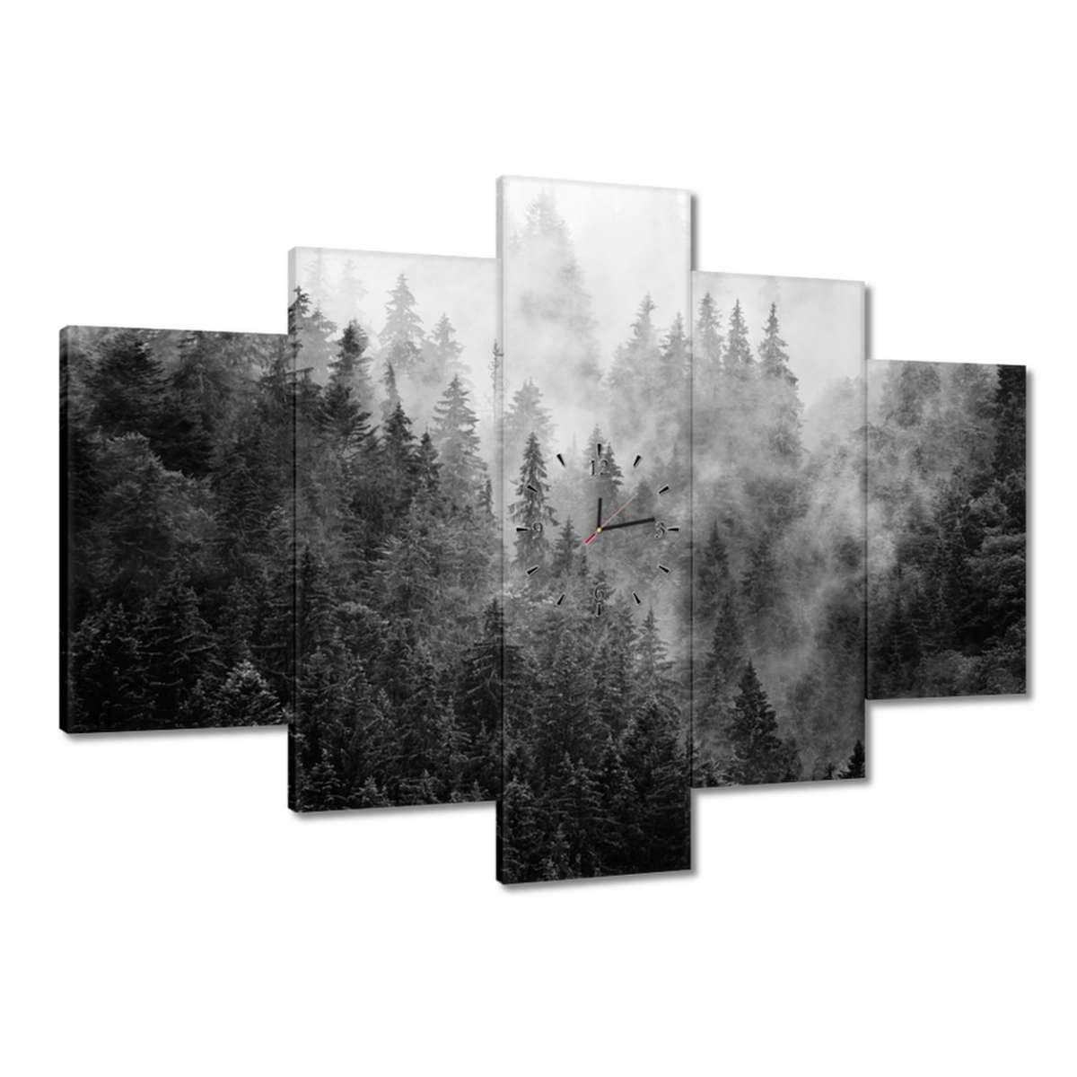 Hodiny 150x105 Krajina Šedá Hory Hmla