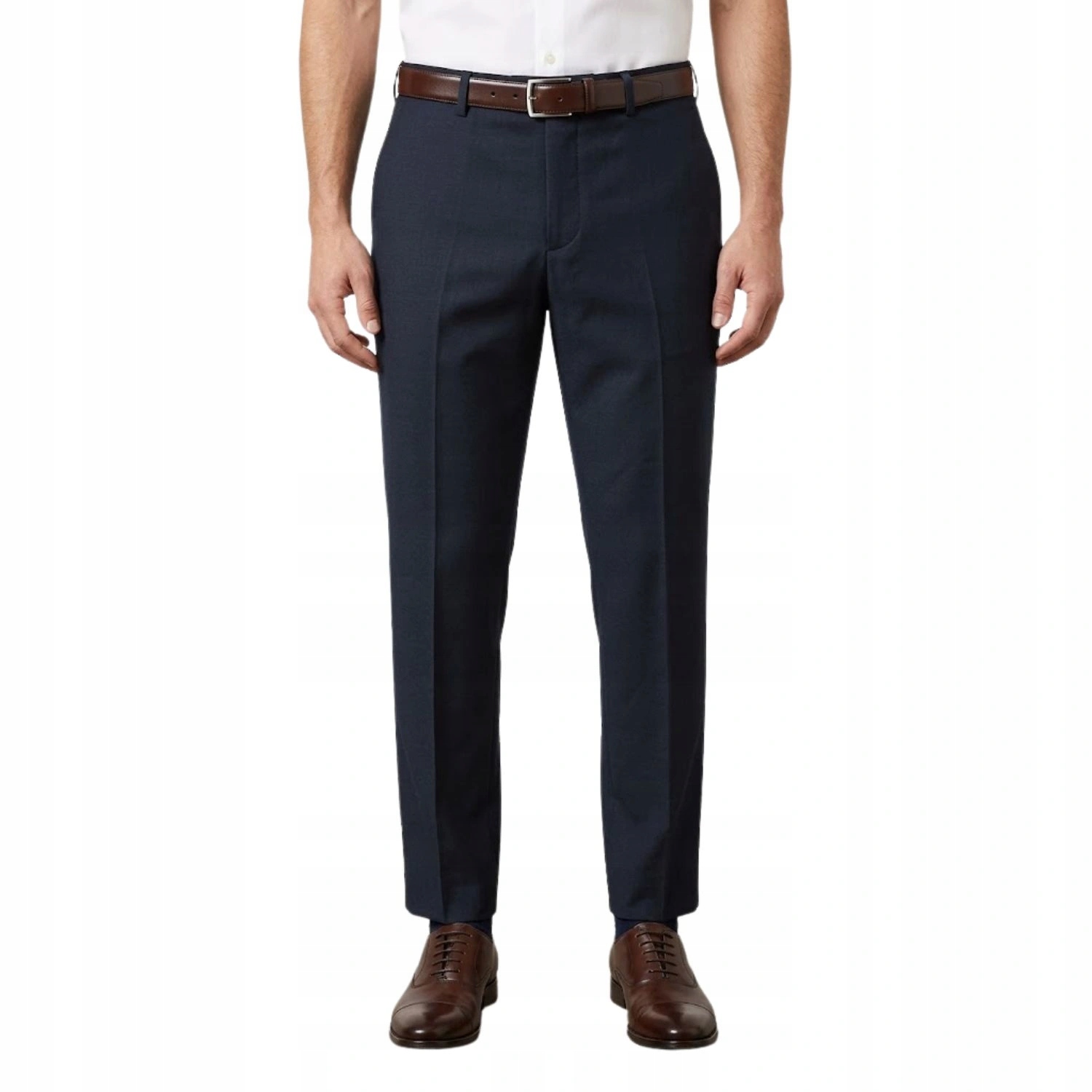 Pánské kalhoty Calvin Klein oblekové elegantní vlněné tmavě modré vel. 44