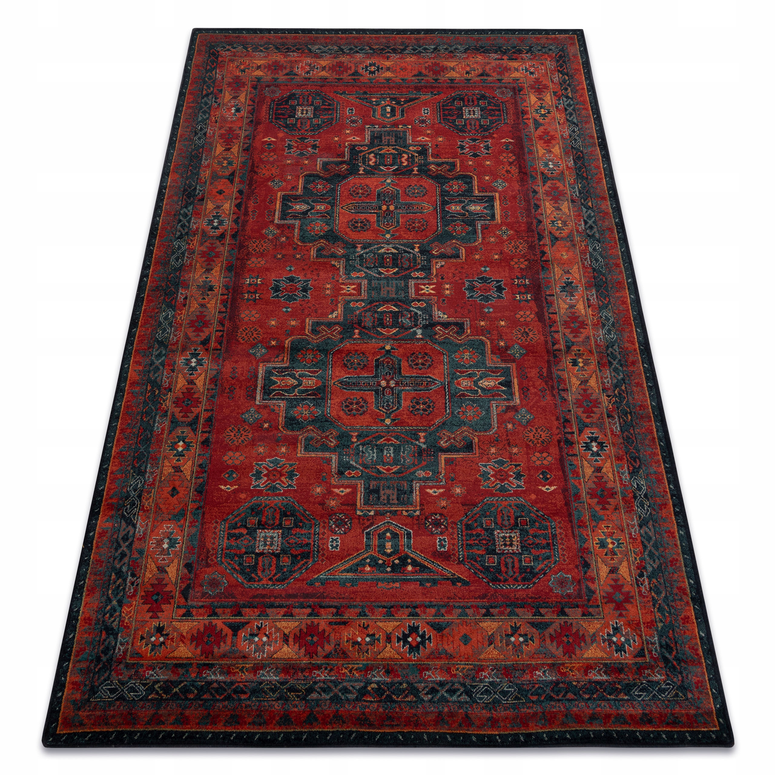 Dywan orientalny w kolorze rubin o rozmiarze 235x350 cm