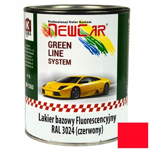 Lakier bazowy FLUORESCENCYJNY RAL 3024 CZERWONY
