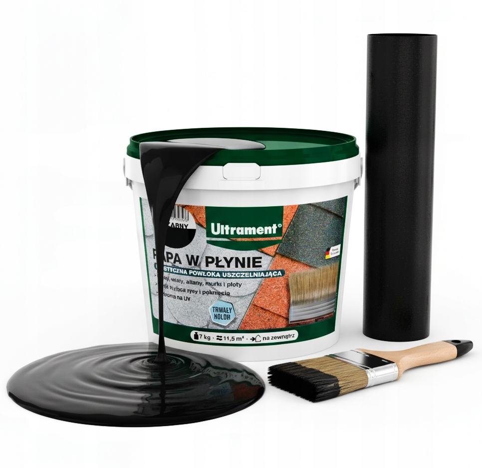 Ultrament Tekutá Lepenka 7KG Černá Elastická Těsnící vrstva Trvalá