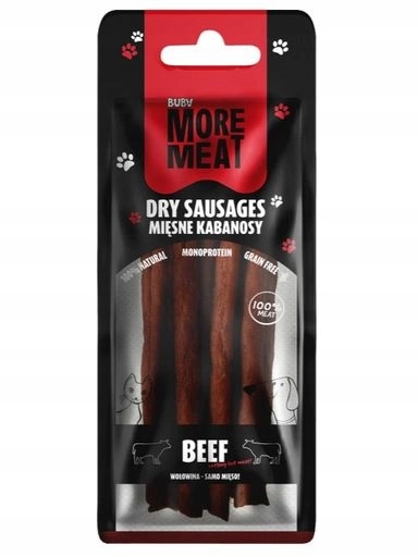 4x Buba More Meat Kabanosy hovězí maso 70 g