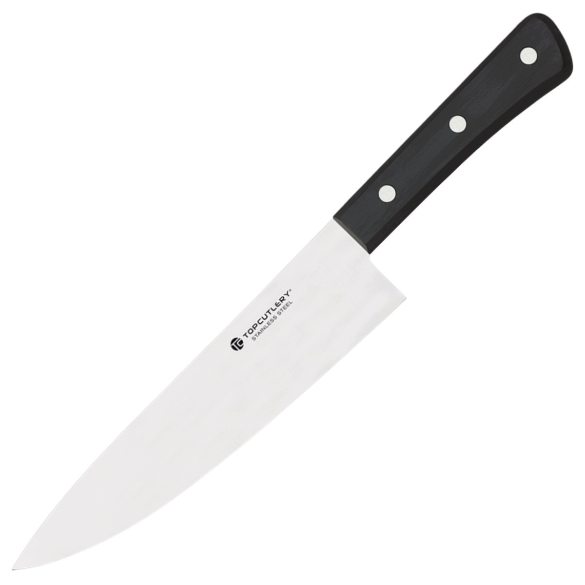 Nóż kuchenny Top Cutlery Chef 20cm Black Abs, Satin 3Cr13Mov (17487)
