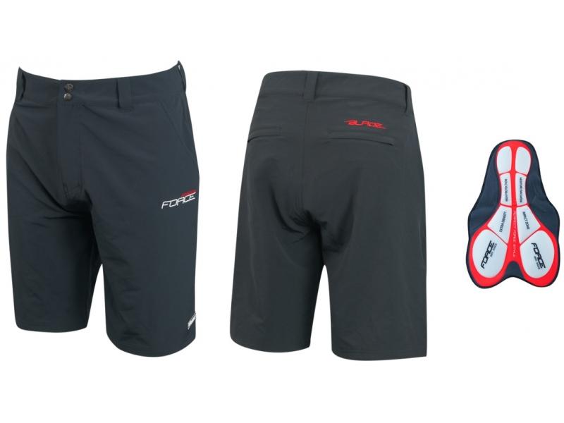 Force Kraťasy Blade Mtb pánské volné s vložkou černá S