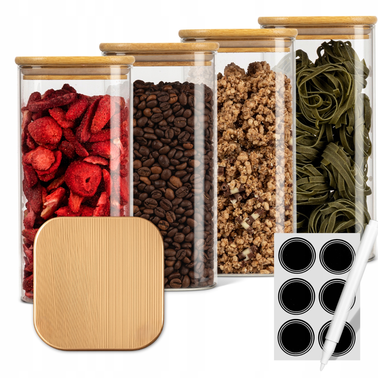 Szklane pojemniki na żywność, przyprawy 3x 1L 3x 0,6L Classbach C-VD 4030