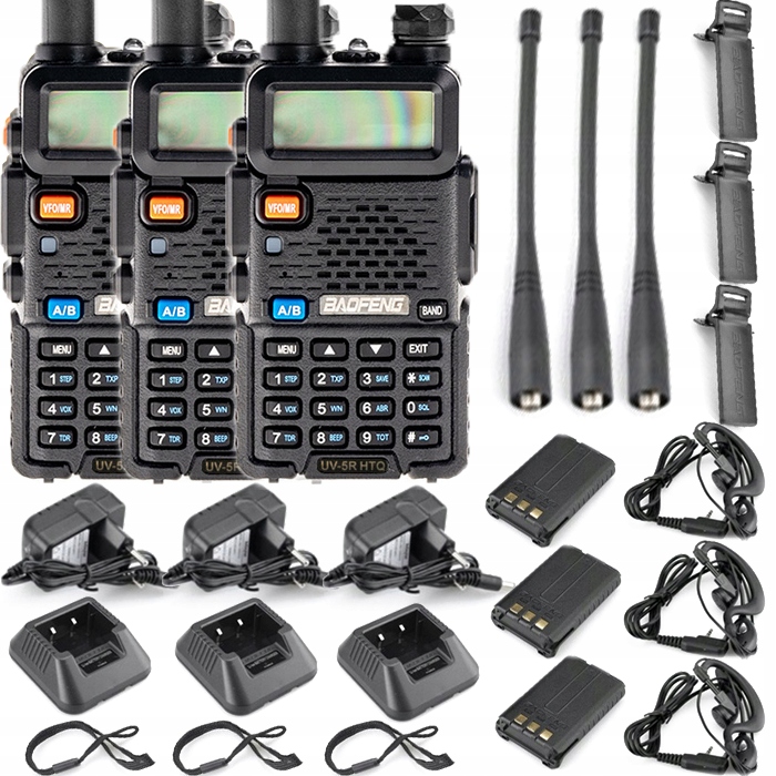 Baofeng UV-5R HTQ KRÓTKOFALÓWKA RADIOTELEFON WALKIE TALKIE SKANER Radio FM