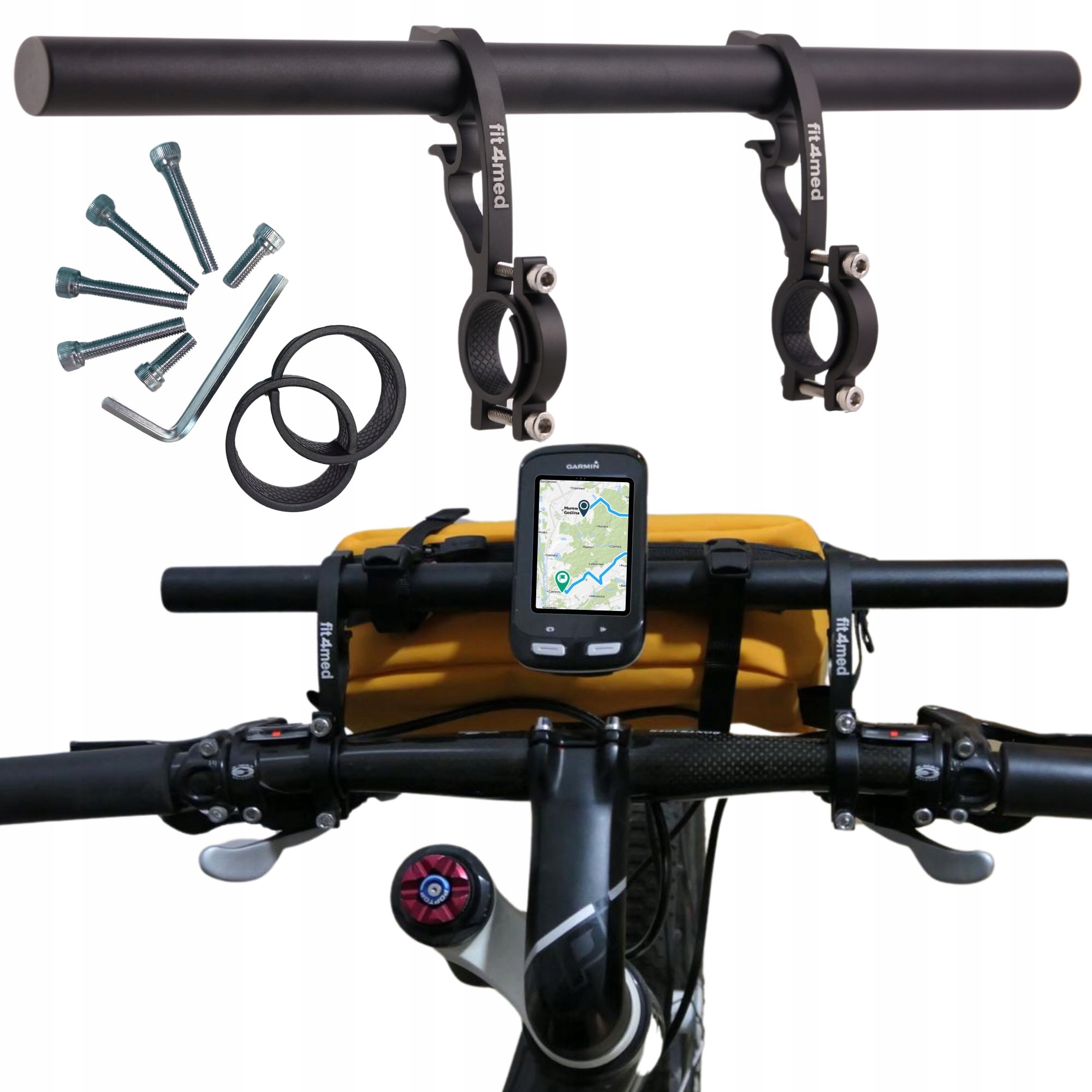 Przedłużka przedłużenie kierownicy uchwyt rowerowy 40cm DODATKOWEGO MIEJSCA