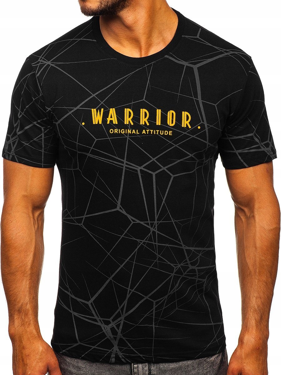 

T-shirt Męski Koszulka Czarna SS10935 Rozmiar_l