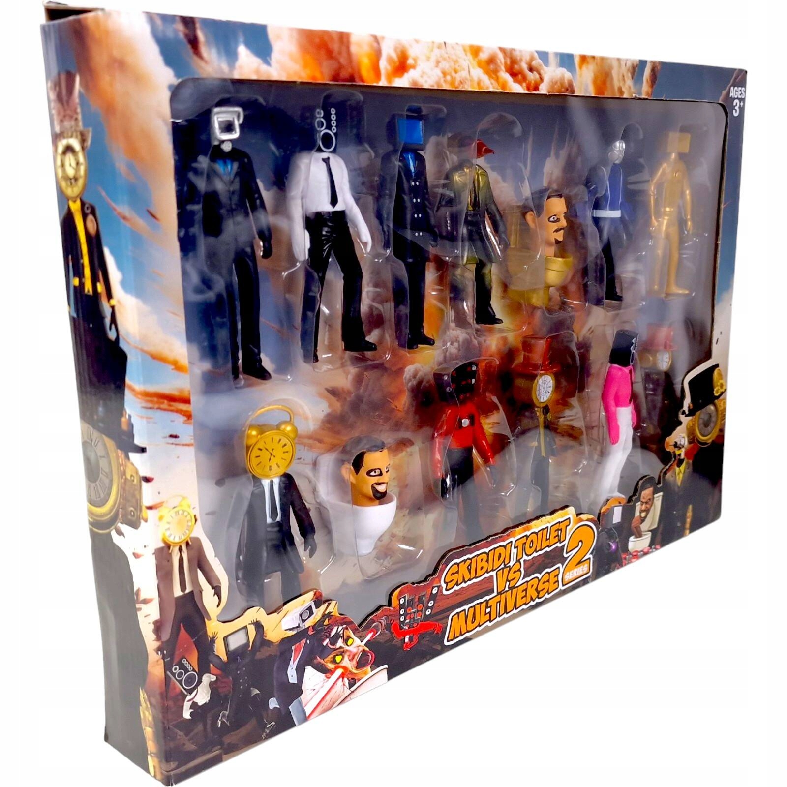FIGURKI SKIBIDI TOILET DUŻY ZESTAW 12 FIGUREK MULTIVERSE SERIA II FIGURKA Bohater Inny