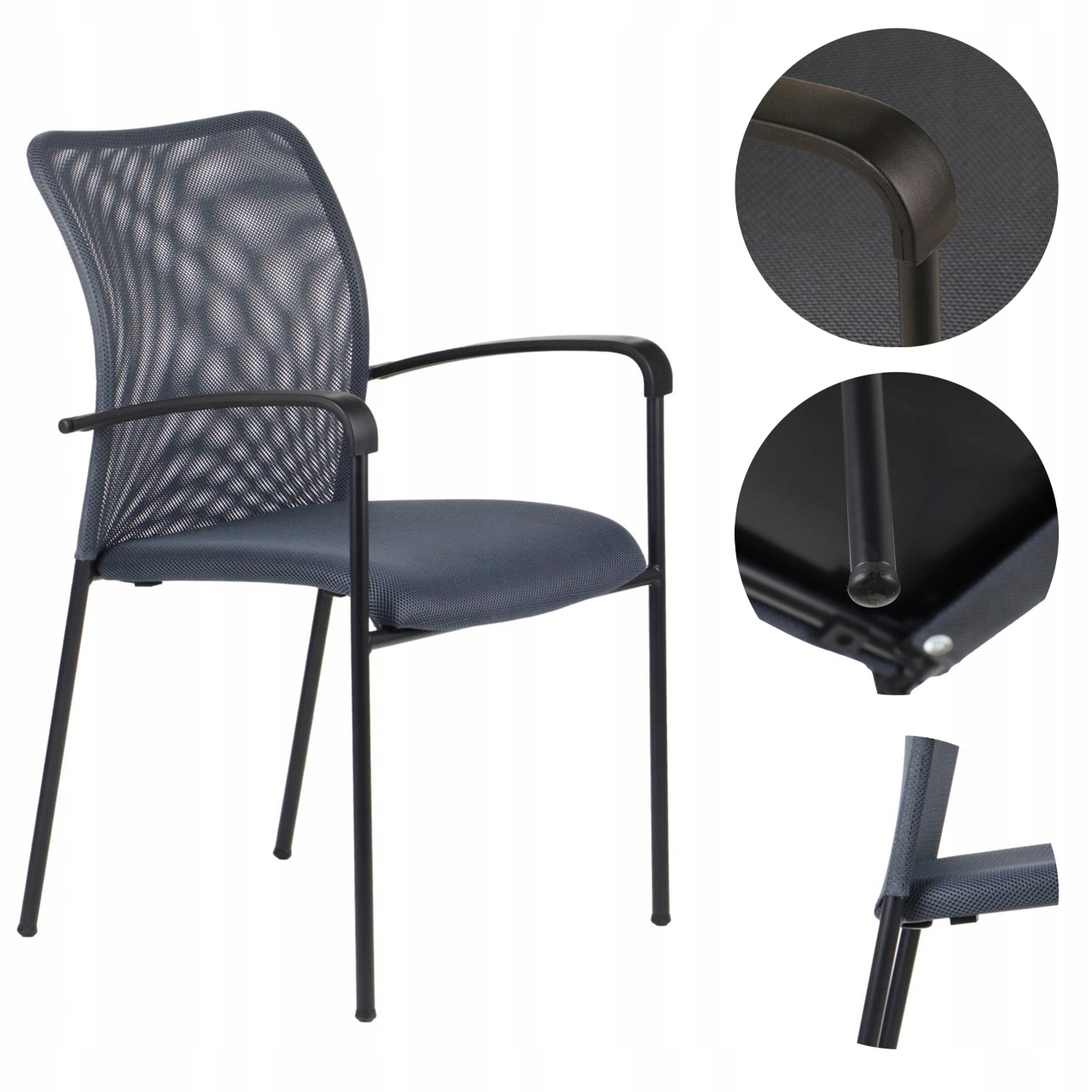 Konferenční Židle HN-7501/BK Šedá