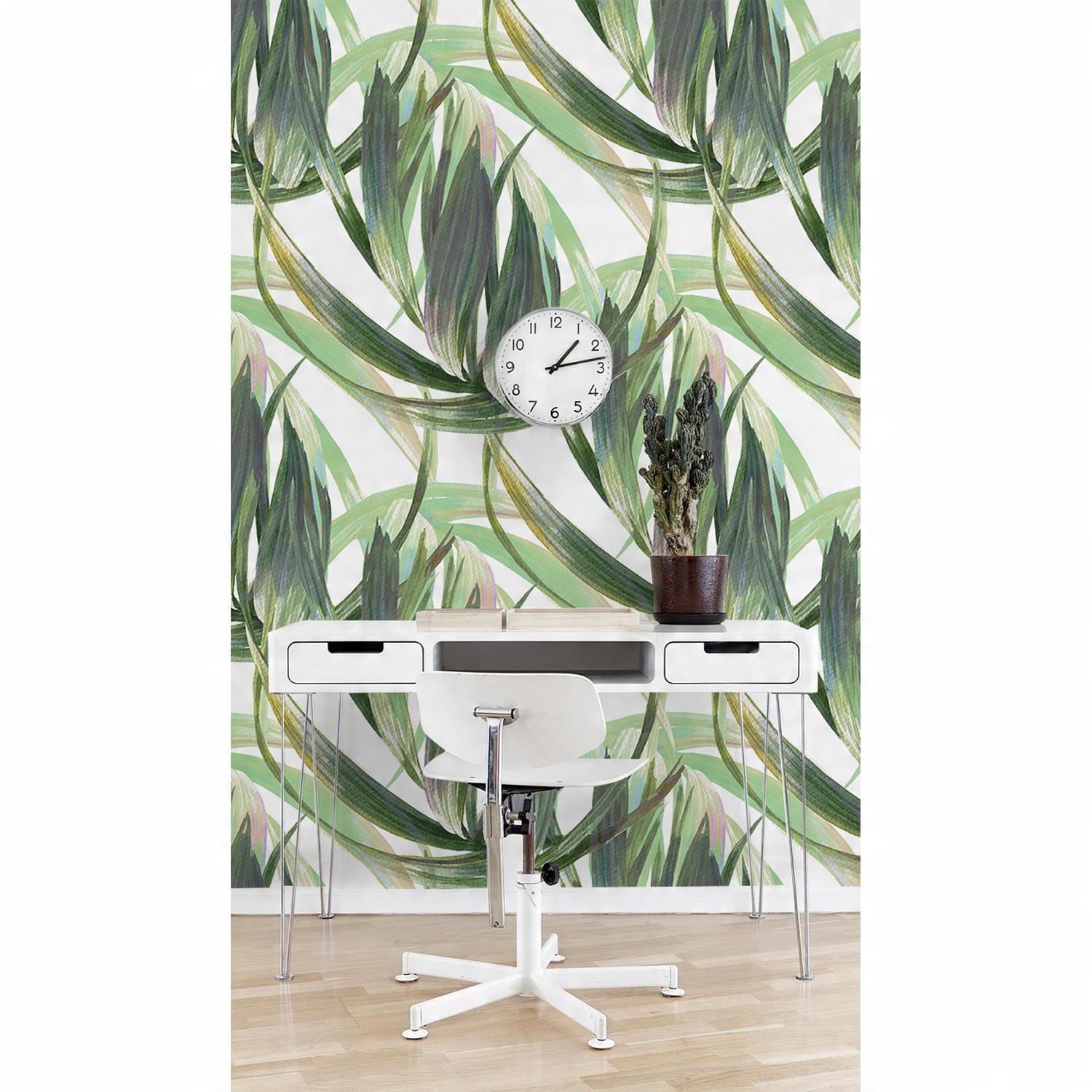 

Fototapeta Zmysłowe akwarelowe liście 250x104 cm
