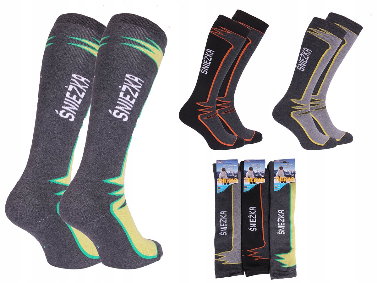 

3x Ciepłe Termo Podkolanówki Damskie Zimowe 39-41