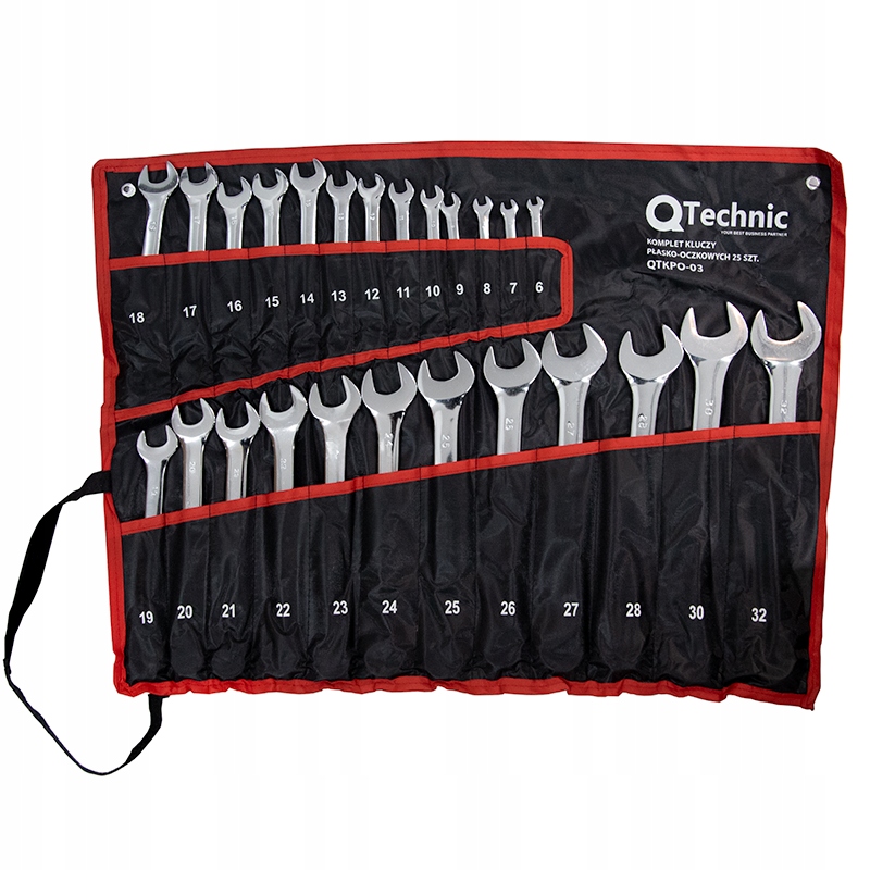Komplet Kluczy Płasko-oczkowych Technic 25 Sztuk QKPO-03