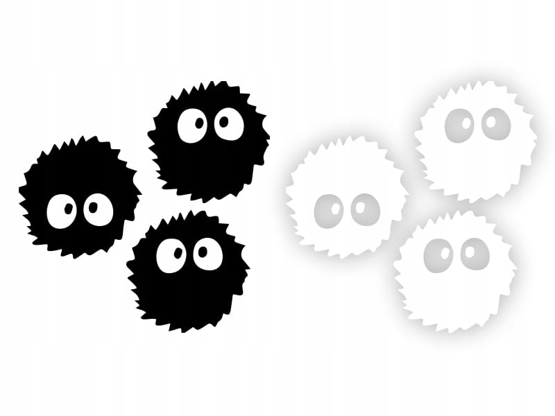 Stworek SOOT SPRITES - Naklejka na samochód na auto KOLOR