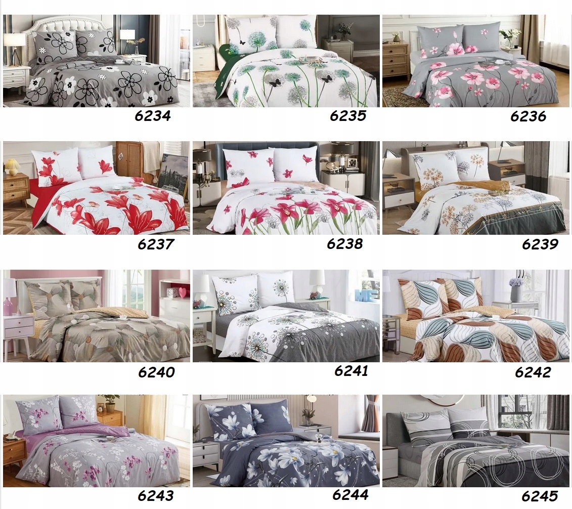 Pościel Elway 200x220 Bawełna o splocie satynowym Wymiary kołdry 200x220cm