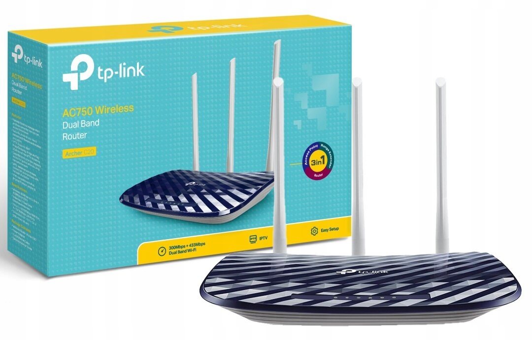 Tp-link Archer C20 Router AC750 2,4GHz/5GHz