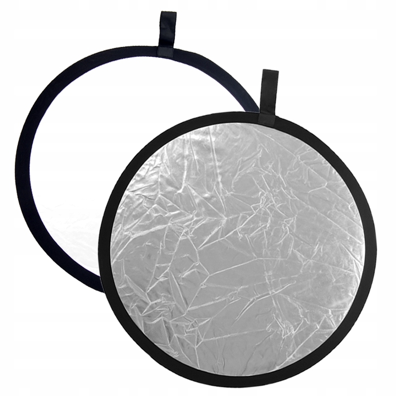 BLENDA 2w1 OKRĄGŁA 60cm SREBRNO-BIAŁA FUTERAŁ