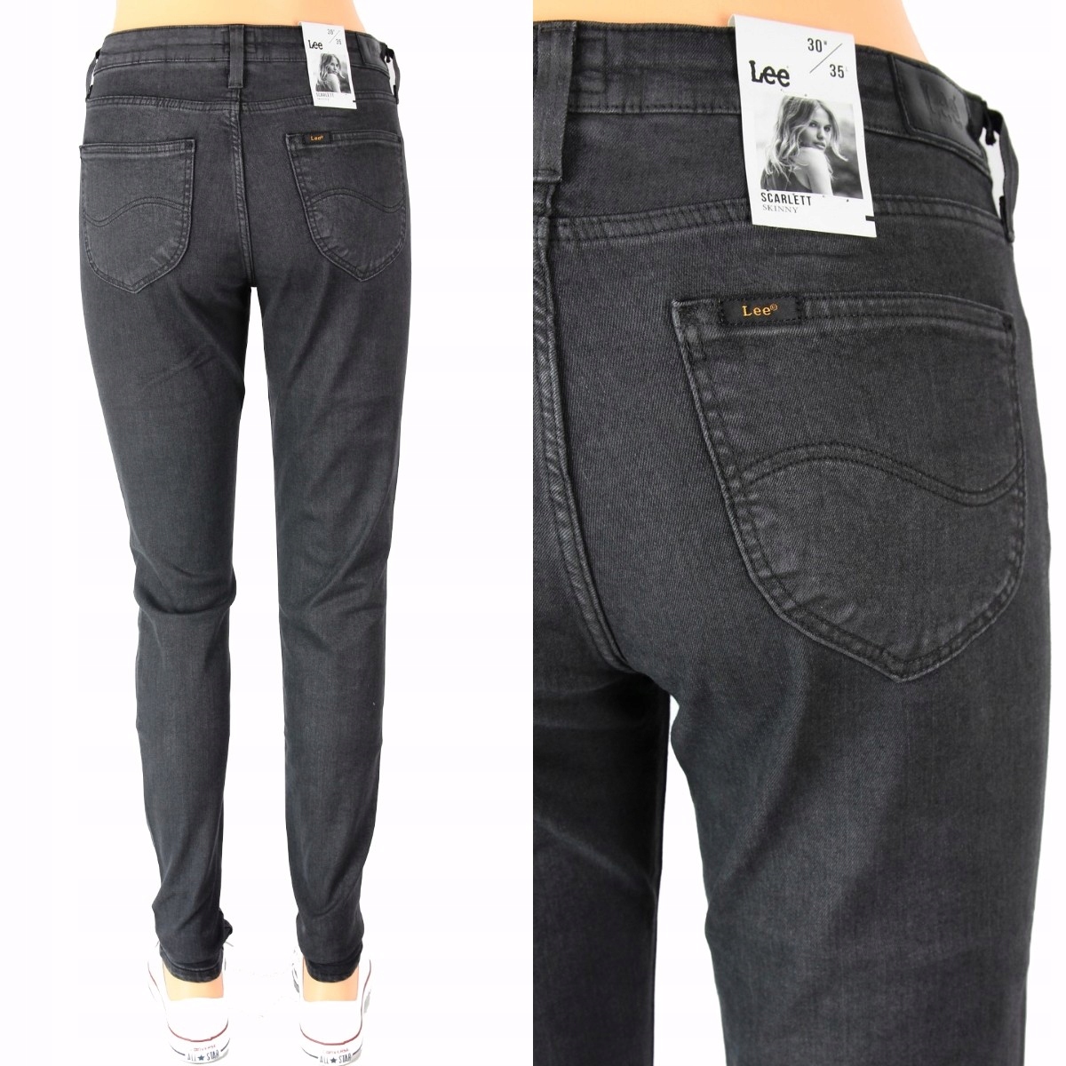 

Lee Scarlett Waxed Coated Skinny Jeansy _ W30 L35