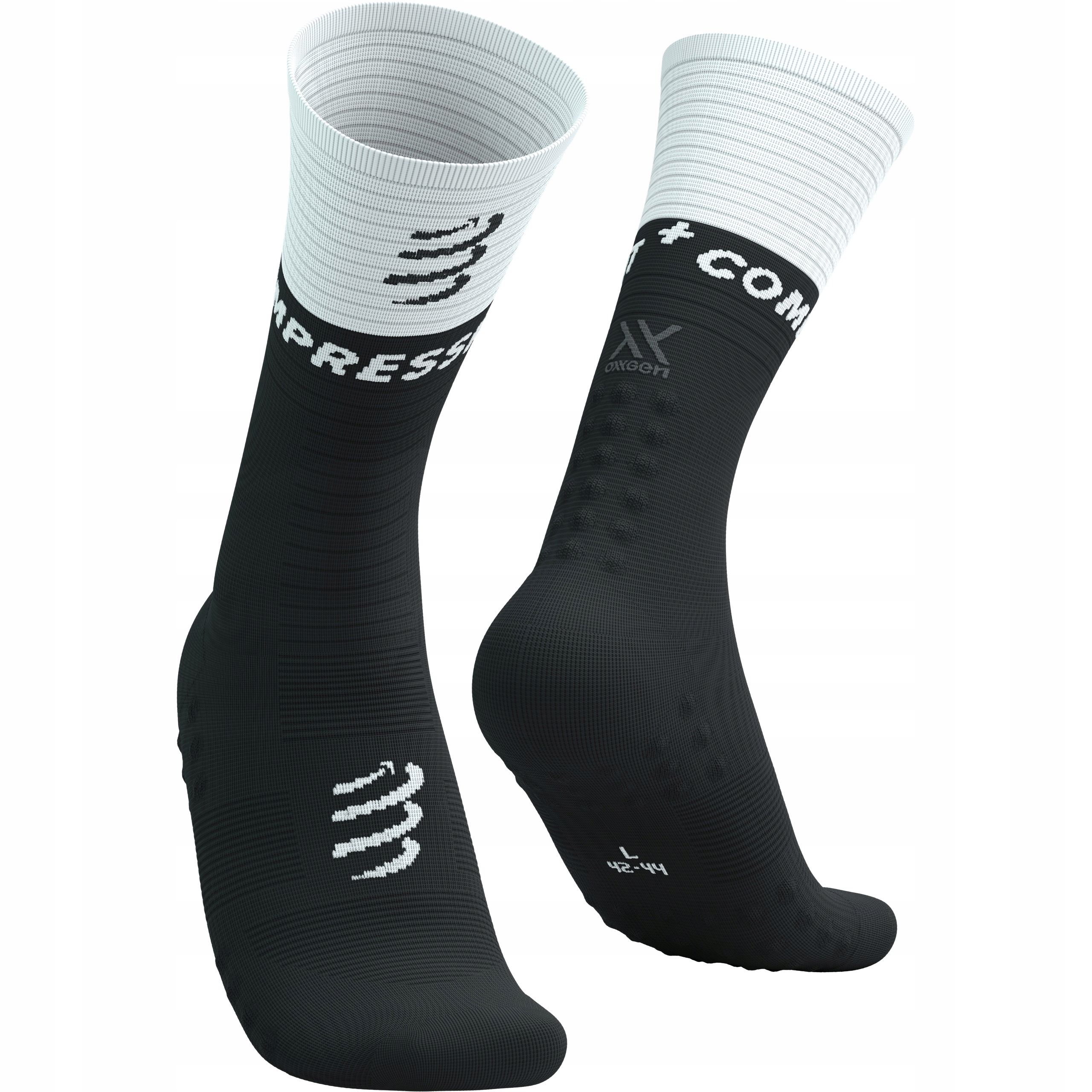 Skarpety Kompresyjne do Biegania Compressport MID Compression V2.0 Czarne 3