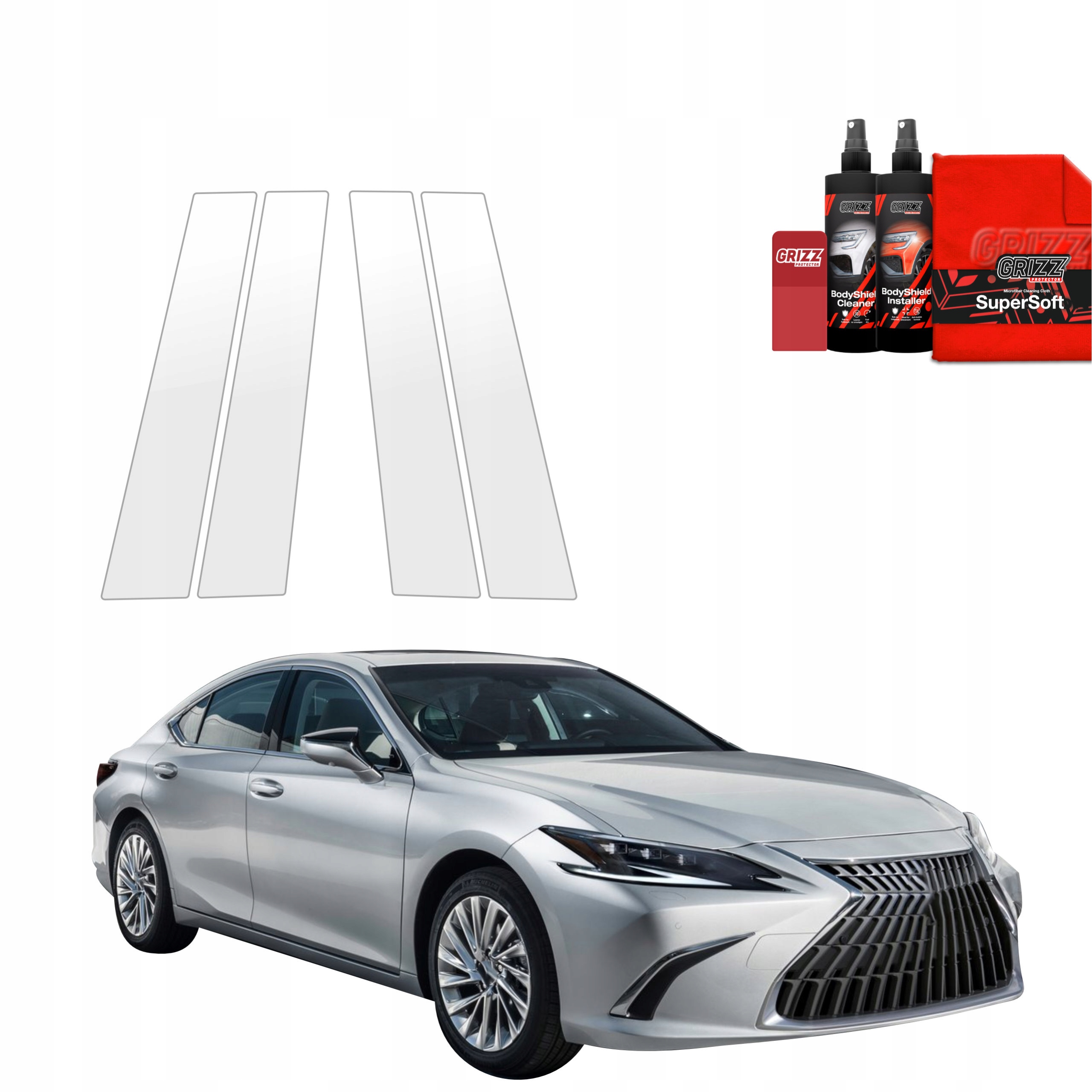 4v1 Fólie Ppf dýha na sloupky pro Lexus Es 300h (2021-2024)
