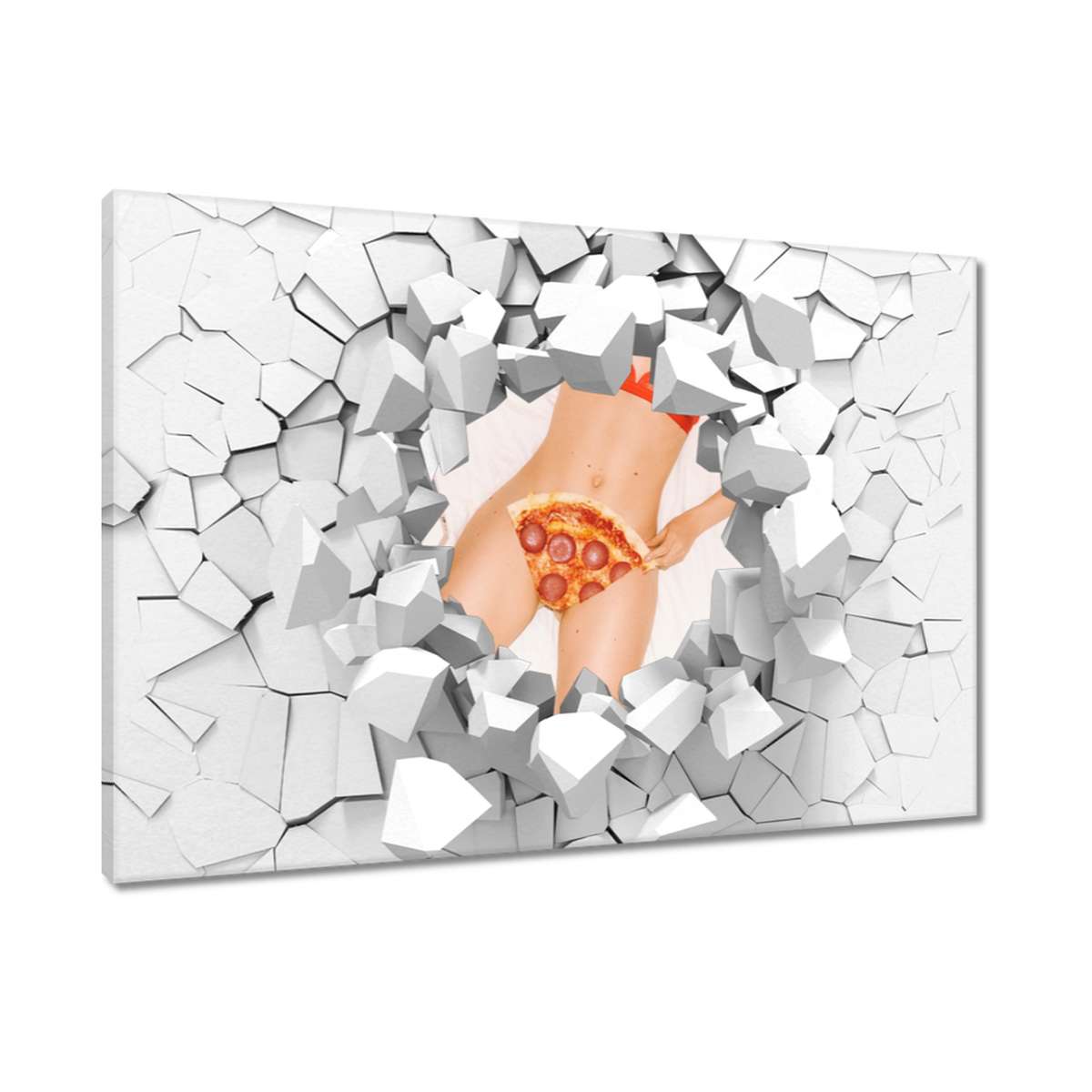 Obrazy 120x80 Masová hostina Pizza Salami