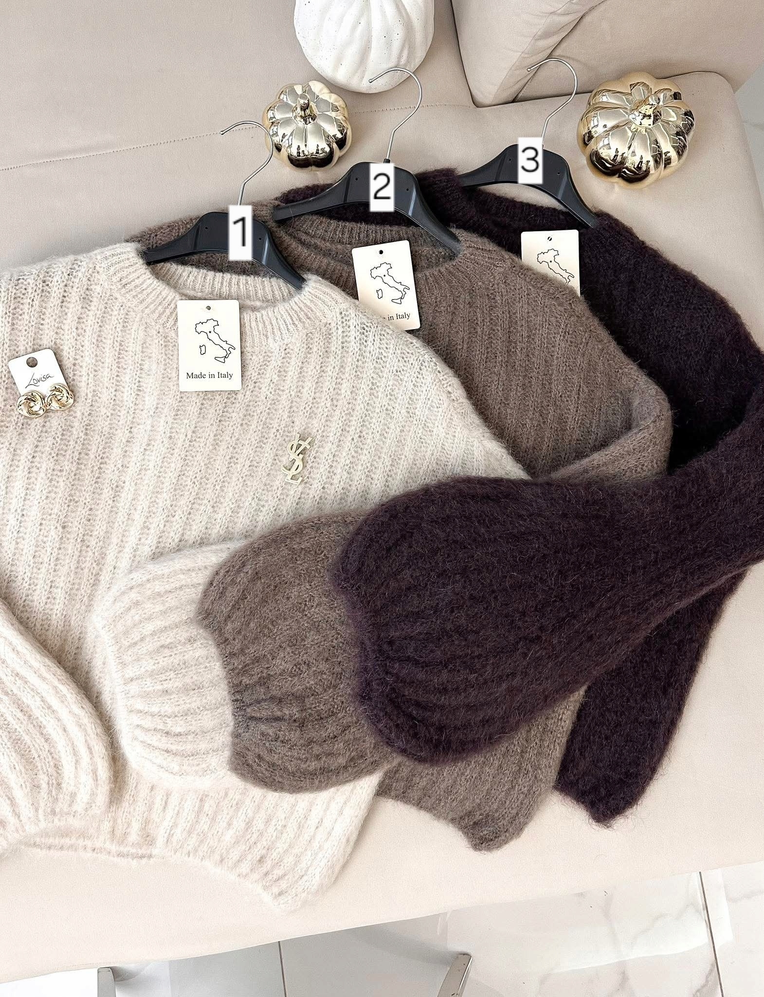 Dámský Svetr Moher 60% Zvonek Teplý Různé Barvy