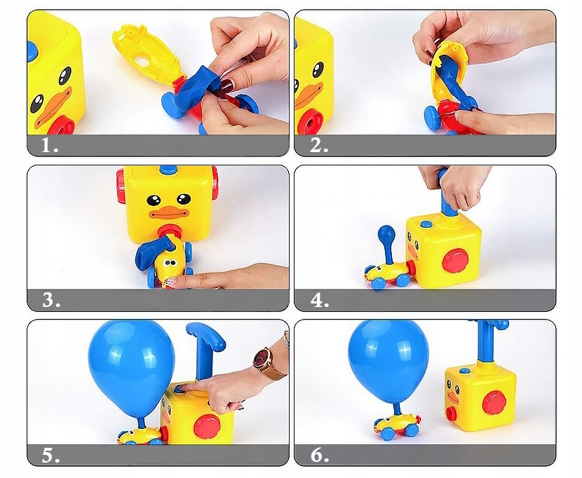 Power Balloon AUTA Z NAPĘDEM pompka balony pojazdy Model Power Balloon