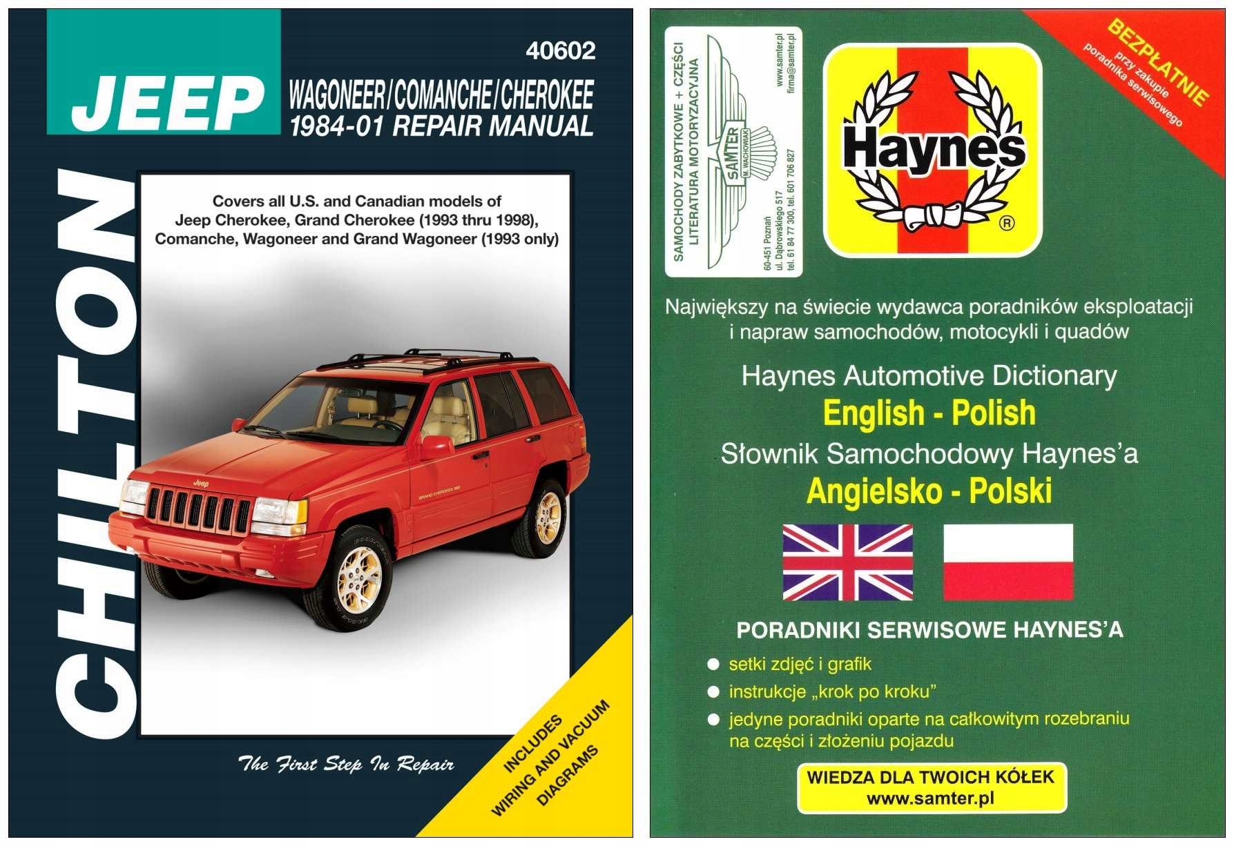 Jeep Cherokee XJ + Grand ZJ Comanche Wagoneer (1984-2001) instr +GRATIS 24h