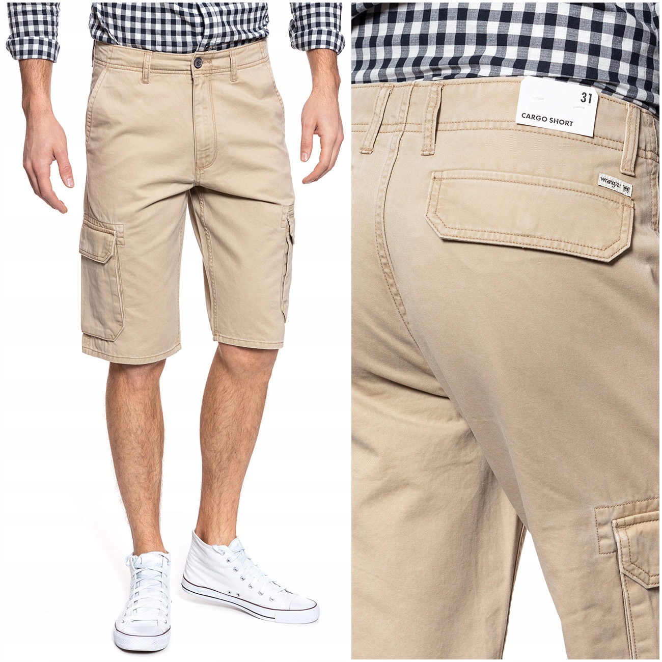 

Wrangler Cargo Męskie Spodenki Szorty Bojówki W32