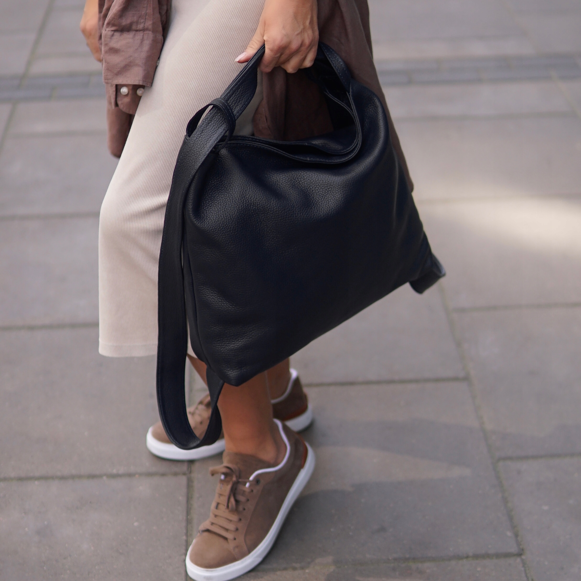 Dámská kabelka z lícové kůže Buona Černá