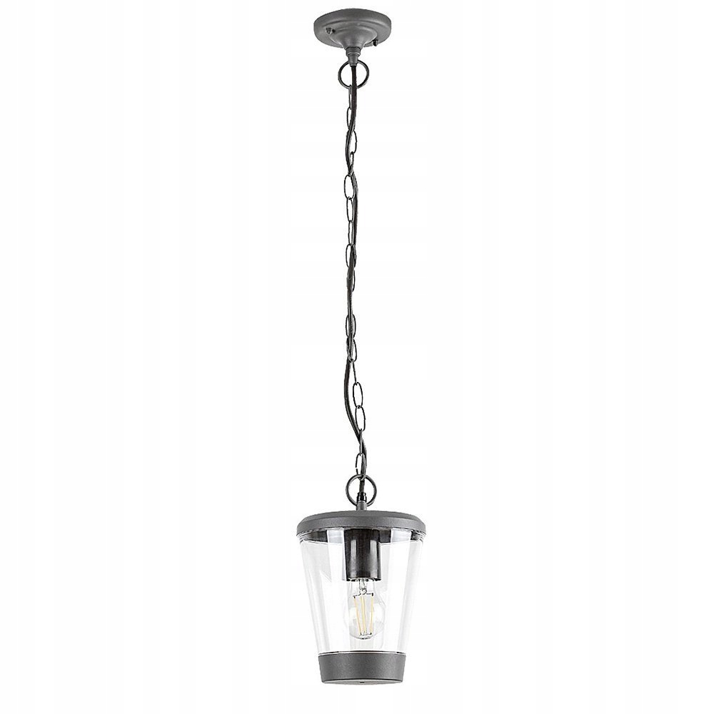 Antracitová venkovní závěsná lampa na terasu