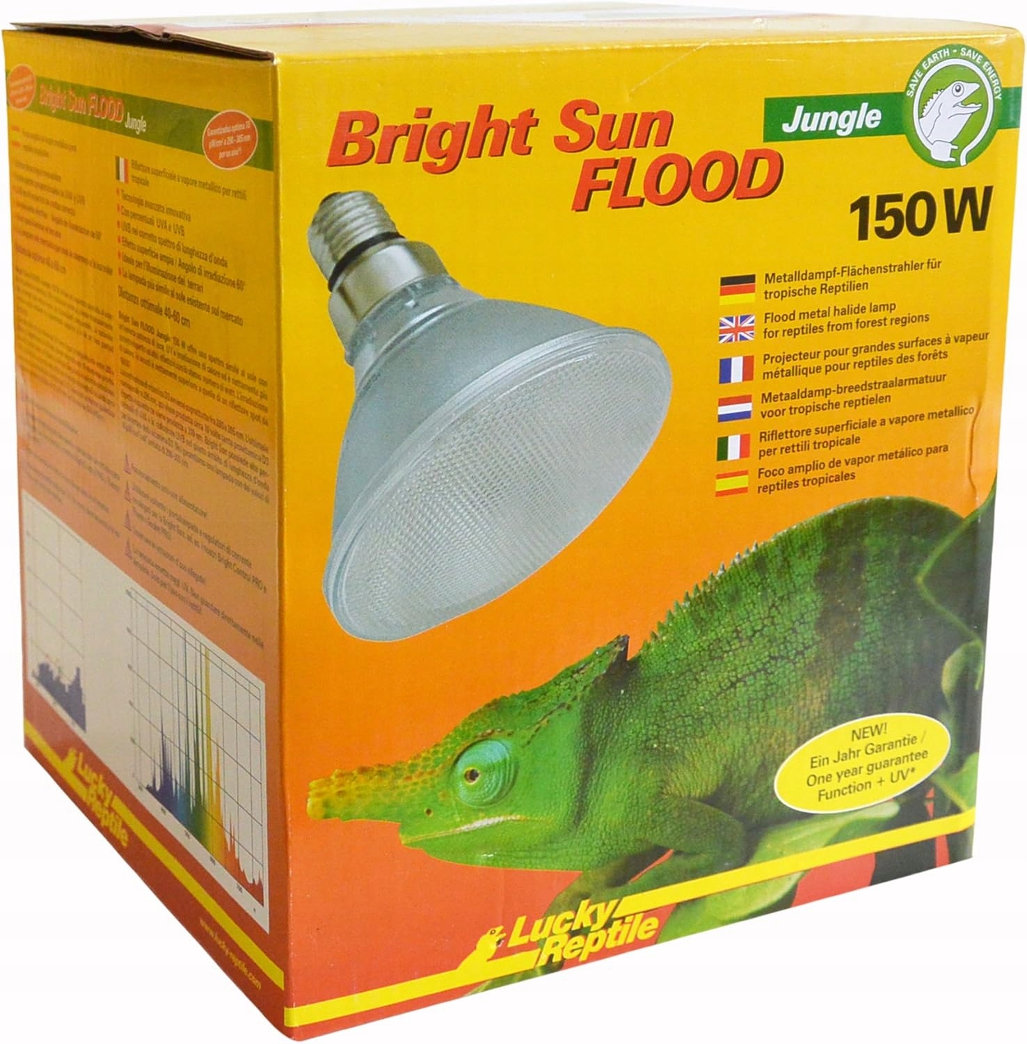 Levně Metalohalogenidová Lucky Reptile Bright Sun Flood Jungle 150W E27 Terárium