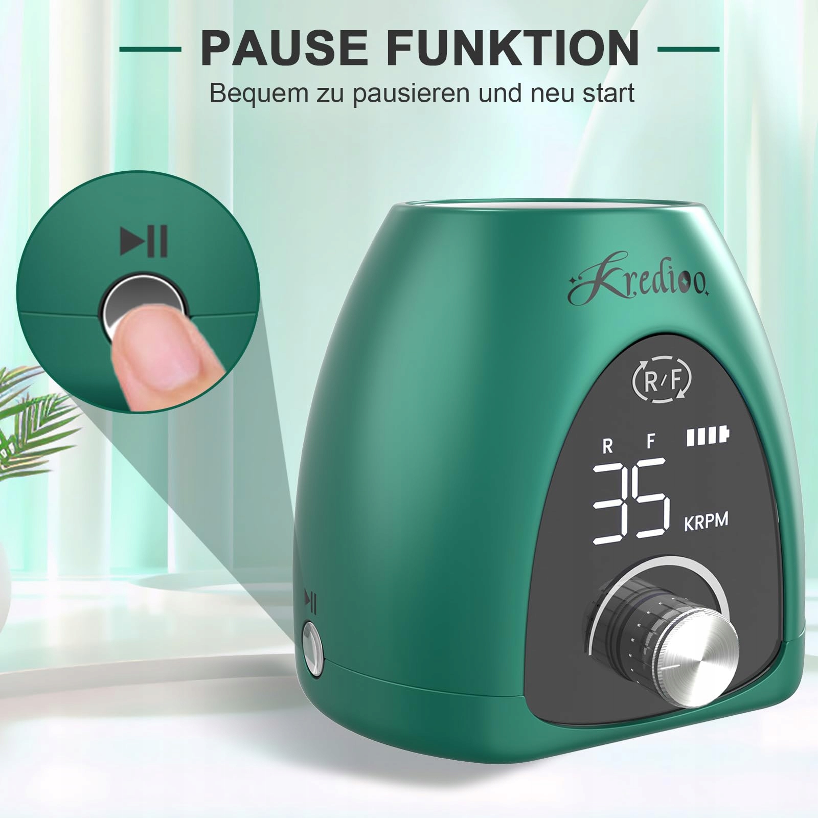 Kredioo Frezarka 35000 RPM Zestaw Manicure LED Dla Profesjonalistów — miniatura 5