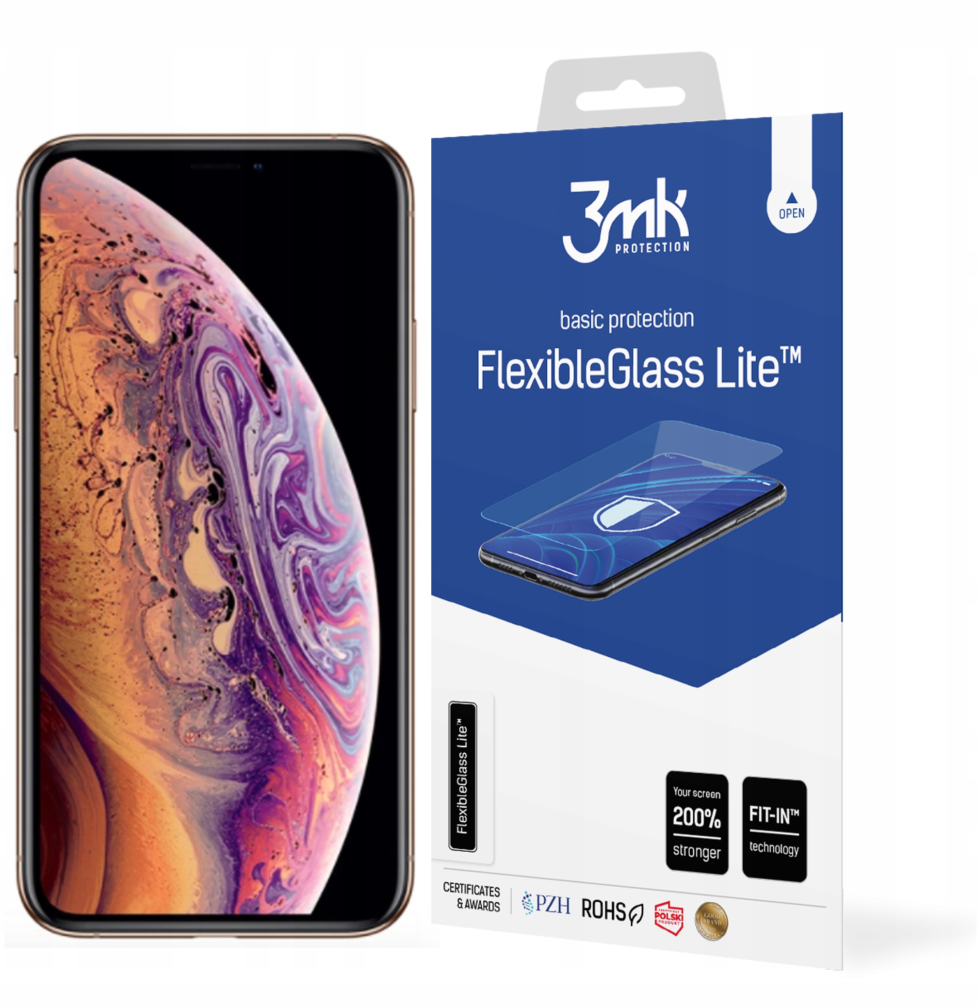 3MK Flexible Glass Lite pro iPhone Xs Sklo
