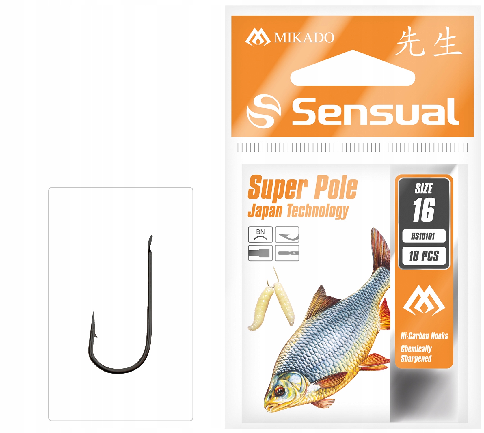 Haczyki Mikado Sensual Pole nr 10 Bn 10szt.