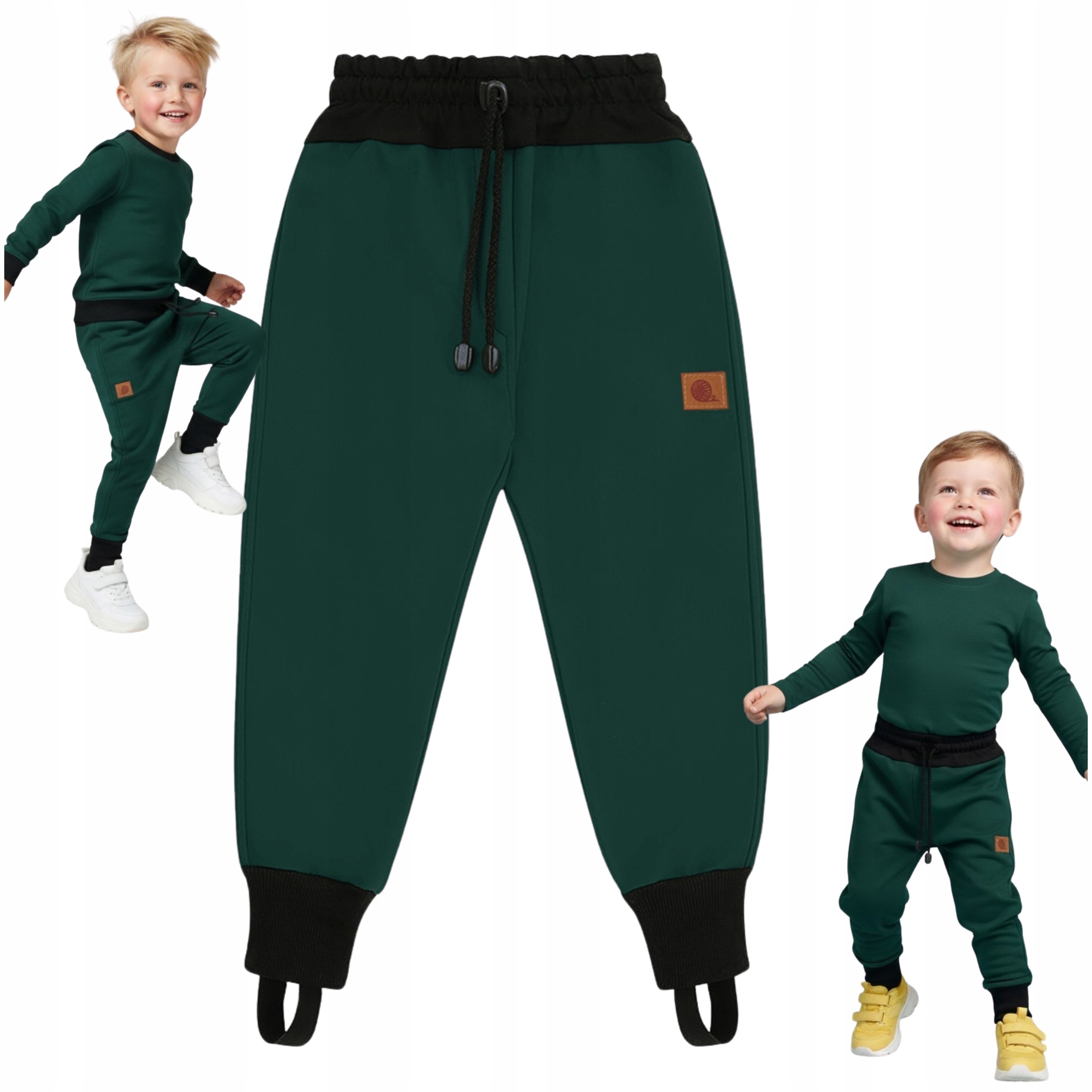 TuSzyte Spodnie Softshell Zielone Pl R.146 Stylowe Dla Dzieci