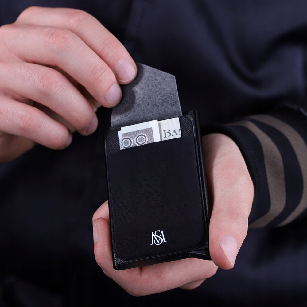 Aluminiowy Cienki Slim Portfel RFID Etui Karty Marka inna