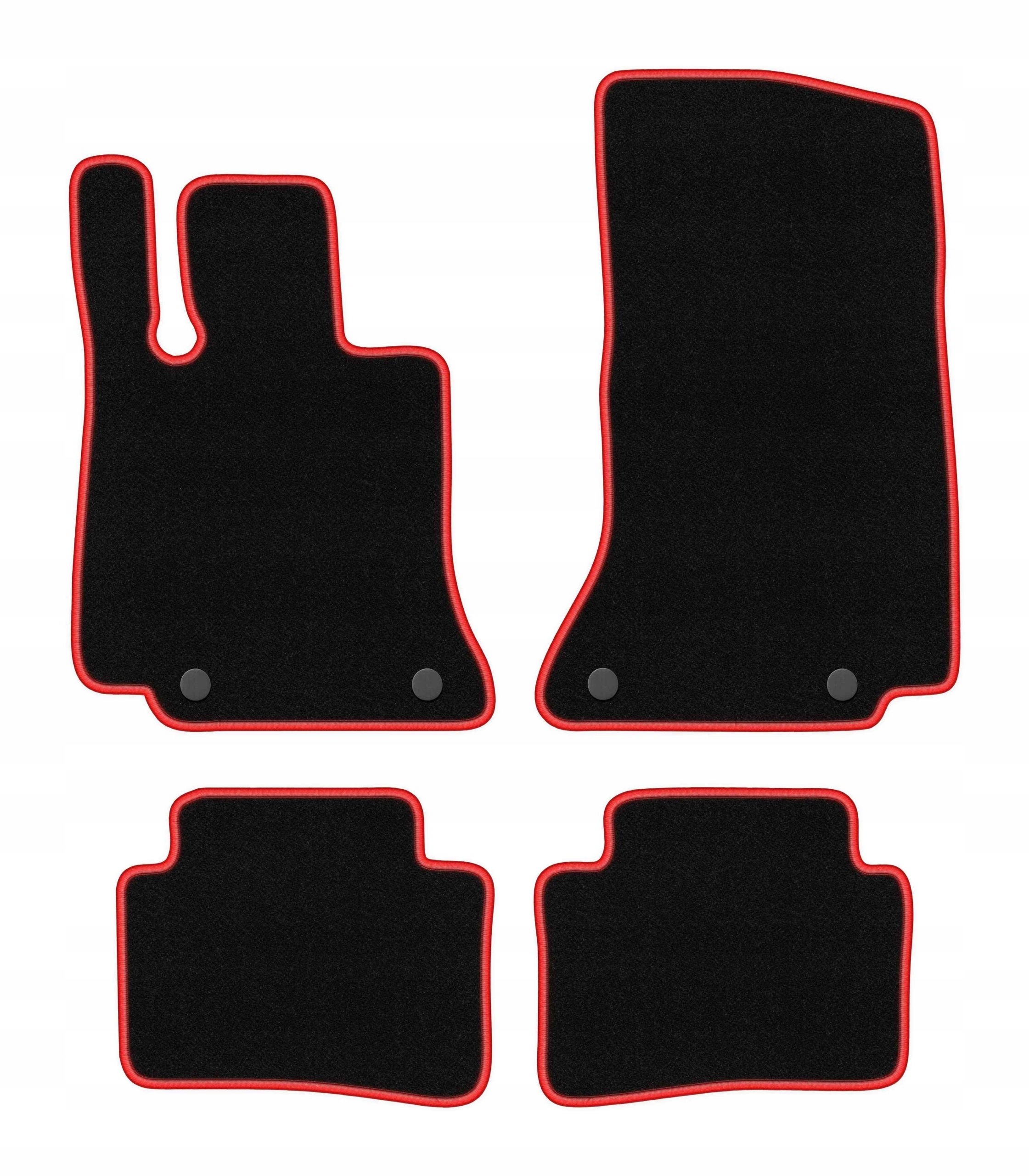 Velurové koberce pro Mercedes C-Class W206 2021- komplet Carlux-red 4 ks