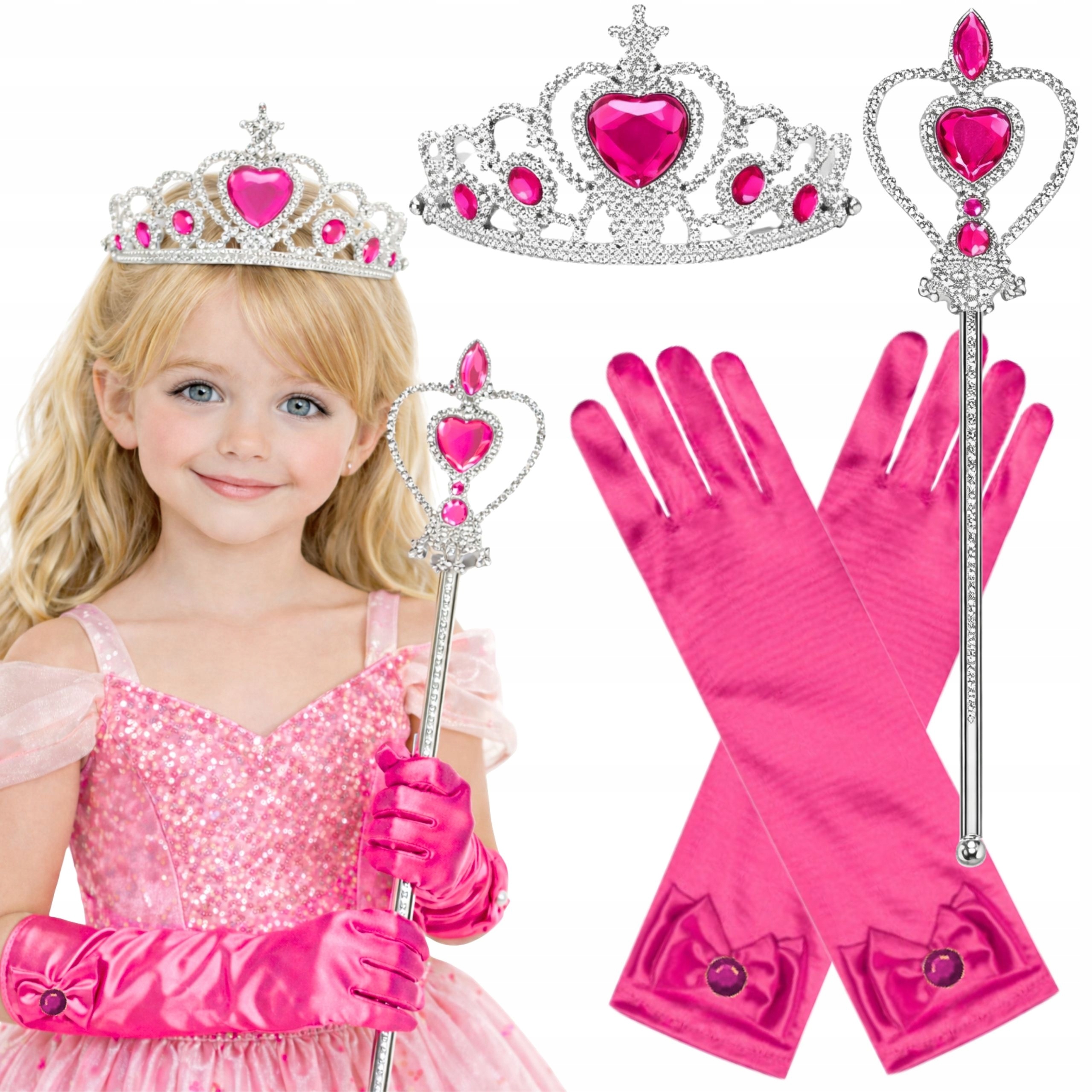КОРОНА СКИПЕТР ПЕРЧАТКИ НАБОР АВРОРА РАПУНЦЕЛЬ ЗОСЯ ПРИНЦЕССА 3 ЧАСТИ