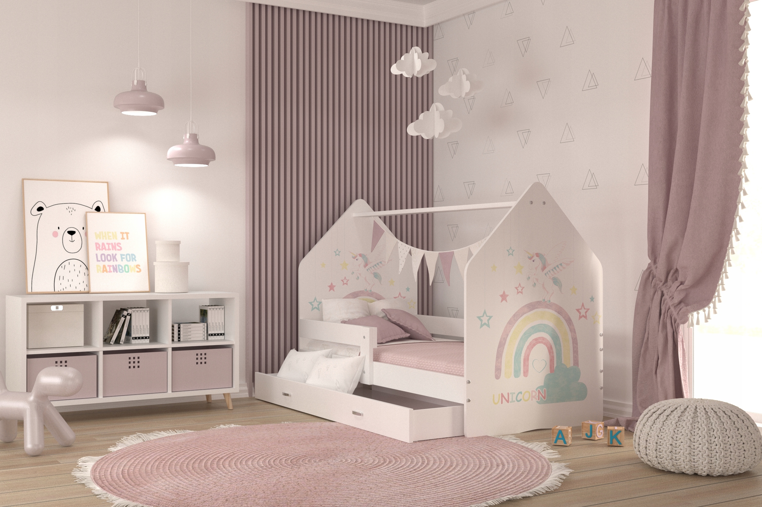 Łóżko 160x80 materac + szuflada DAISY DOMEK Marka Eurotel