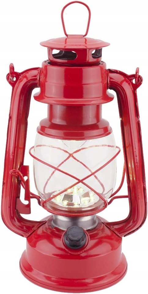 Starožitná závěsná Led lampa červená)