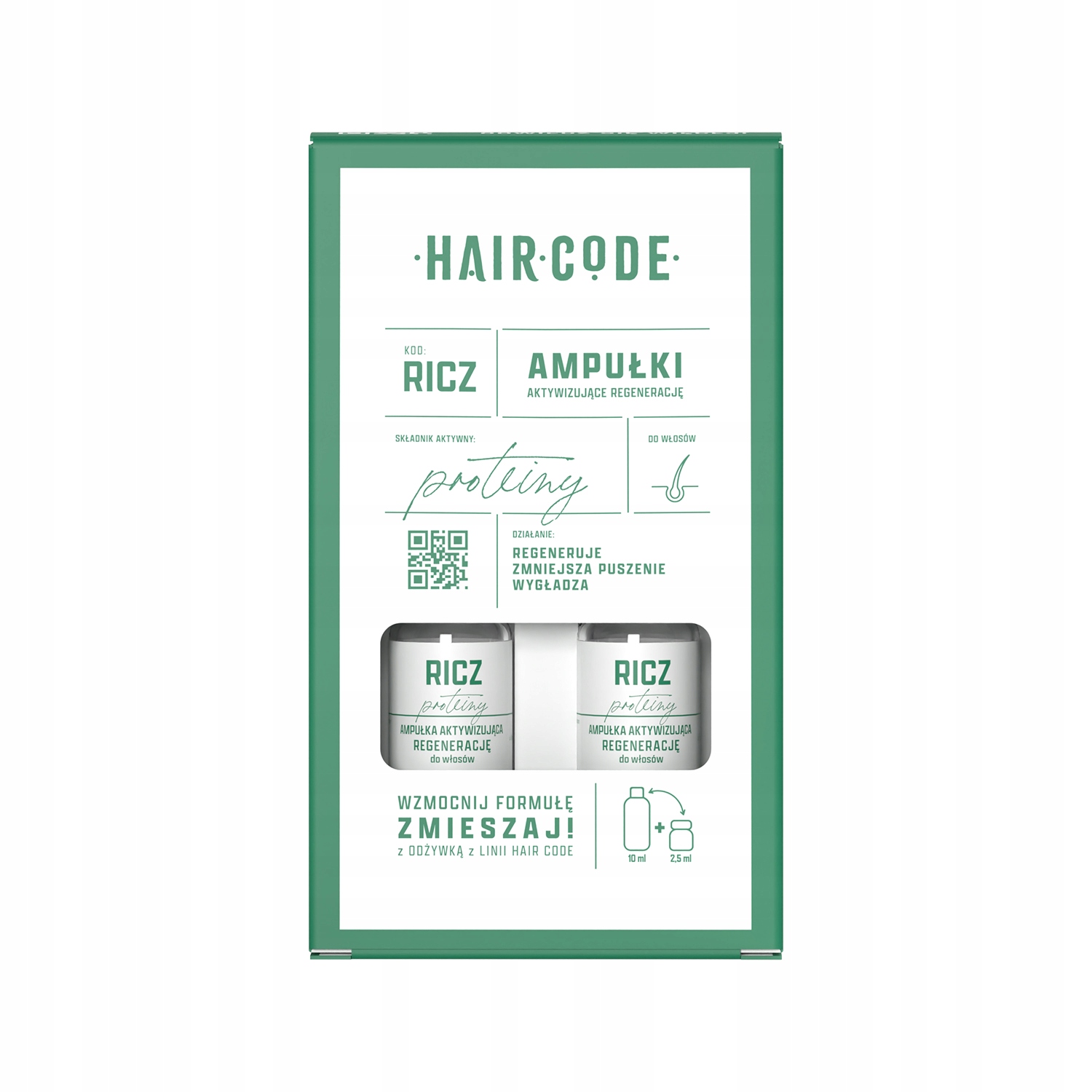 HAIR CODE Ampułki regenerujące RICZ 4x5 ml