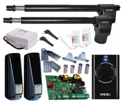 Zestaw napęd siłownik FAAC 414 LONG lampa 1xPILOT