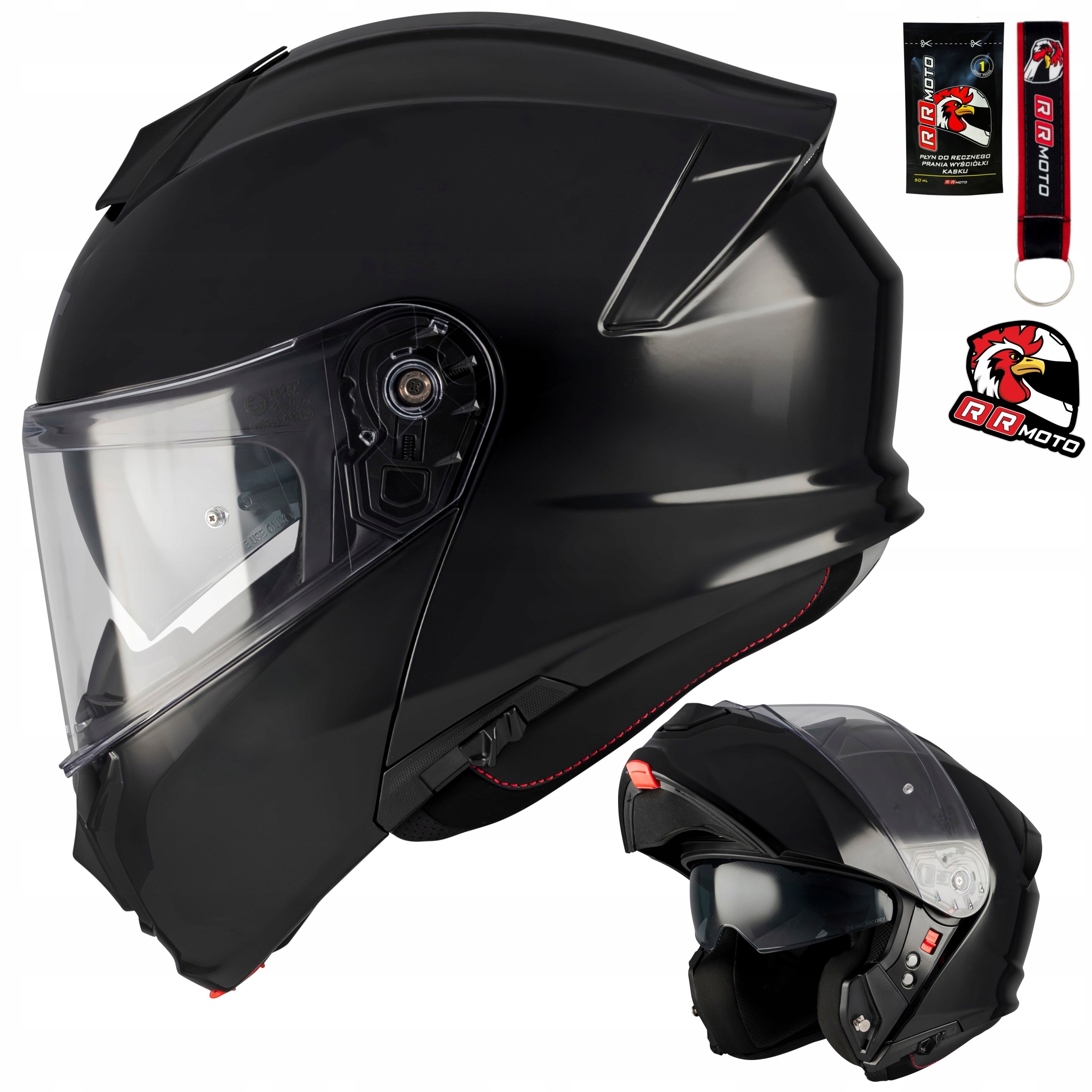 Motocyklová prilba s čeľusťou Mt Genesis R Sv Pure A1 Gloss čierna Darčeky