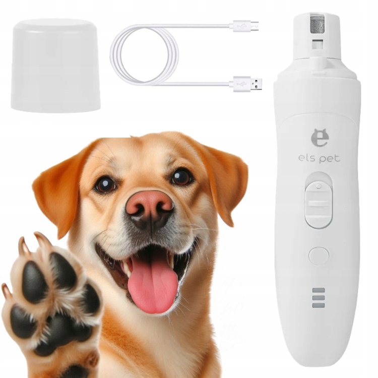 Levně Elektrický pilník na nehty pro psy Bezdrátový Led bruska Els Pet